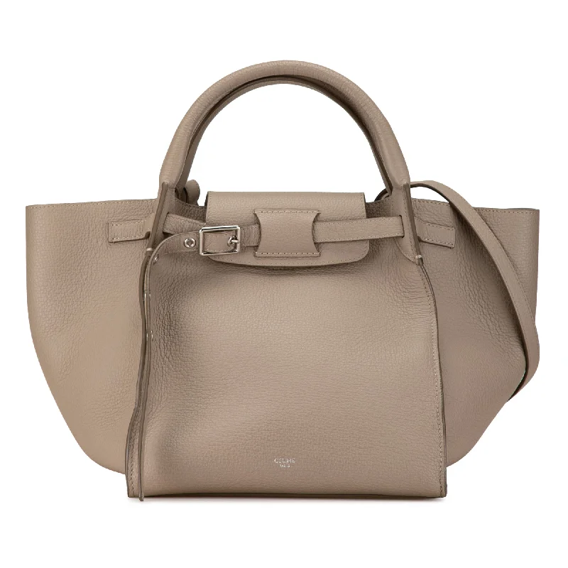 Brown Celine Small Big Leather Satchel