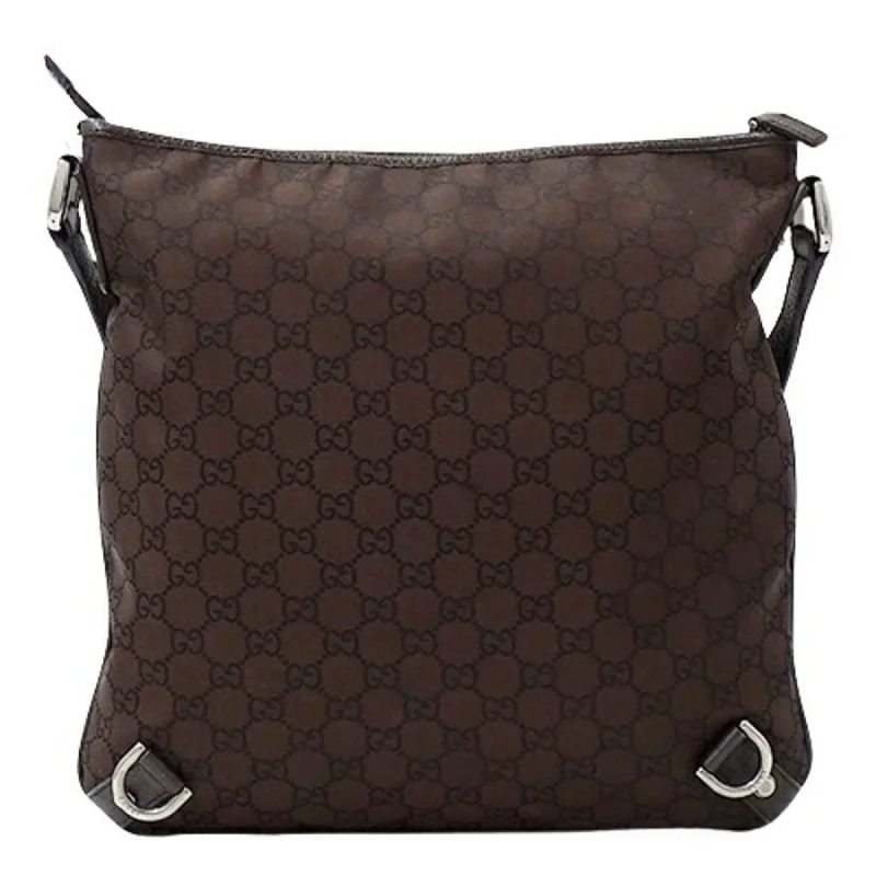 Women Gucci crossbody bags with a printed floral patternGUCCI Bag Women's Shoulder Abbey GG Nylon Brown 268642 Crossbody