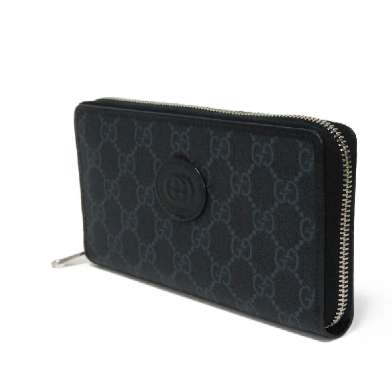 Women Gucci Sylvie bags with a detachable ribbon detailGUCCI Long Wallet Purse 673003 92TCN 1000 GG Supreme canvas (polyurethane processing) x Calfskin leather black GG Supreme Interlocking G zip-around wallet mens Used