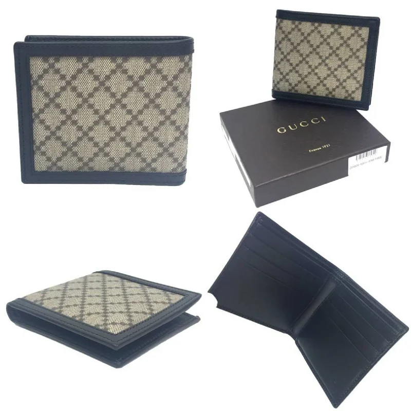 Women Gucci bags with a detachable mobile phone holderGUCCI Diamante Bifold Wallet Billfold Men's