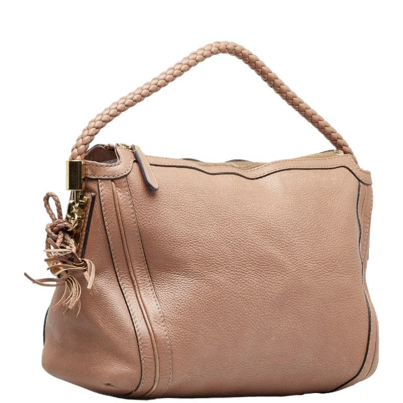 Small - sized Women Gucci shoulder bags for evening outingsGUCCI Bamboo Bella Handbag One Shoulder Bag 269949 Pink Beige Leather Women's