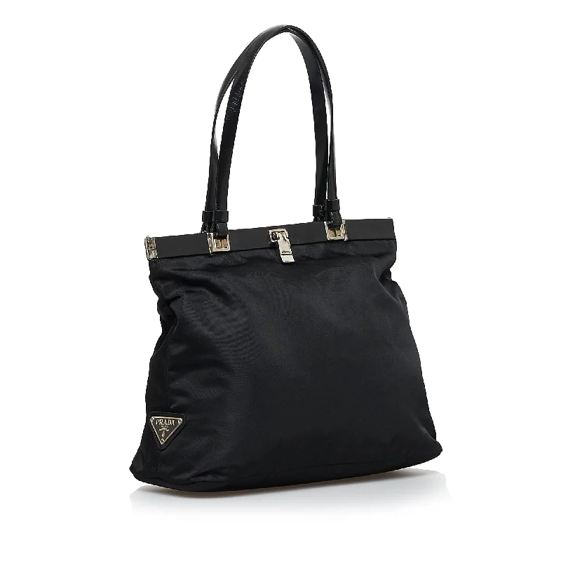 Prada Tessuto Handbag Black Nylon Canvas