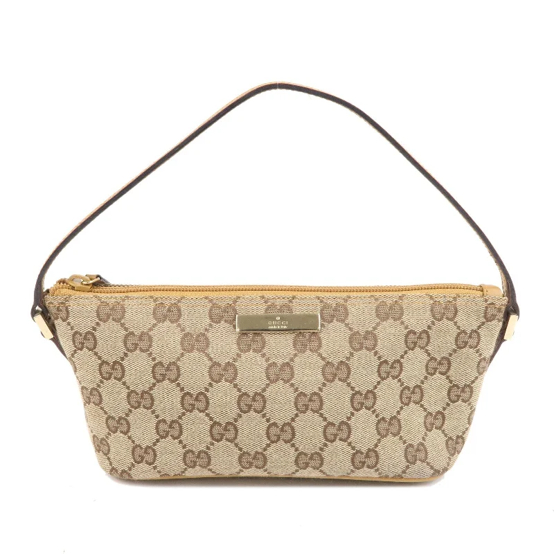 Gucci handbags for women with a patent - leather finishGUCCI Boat Bag GG Canvas Leather Beige Brown 039.1103