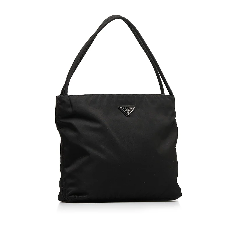 Prada Tessuto Shoulder Bag Black Nylon Canvas