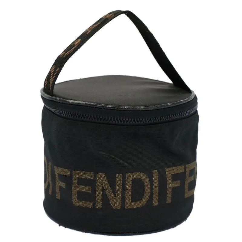 Ladies Fendi shoulder bags with a quilted leather exterior for a luxurious and cozy lookFENDI Vanity Cosmetic Pouch Canvas Black  54858