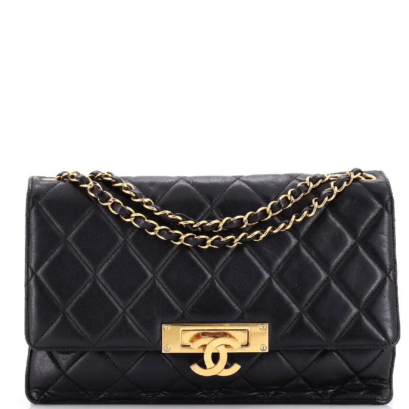 Golden Class Flap Bag Quilted Lambskin Large