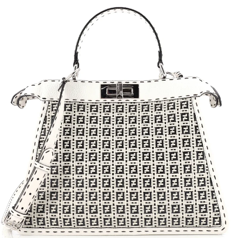 Peekaboo ISeeU Bag Woven Leather Medium