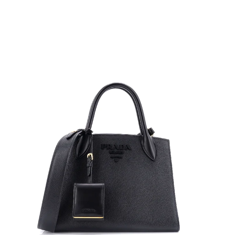 Monochrome Tote Saffiano with City Calf Small