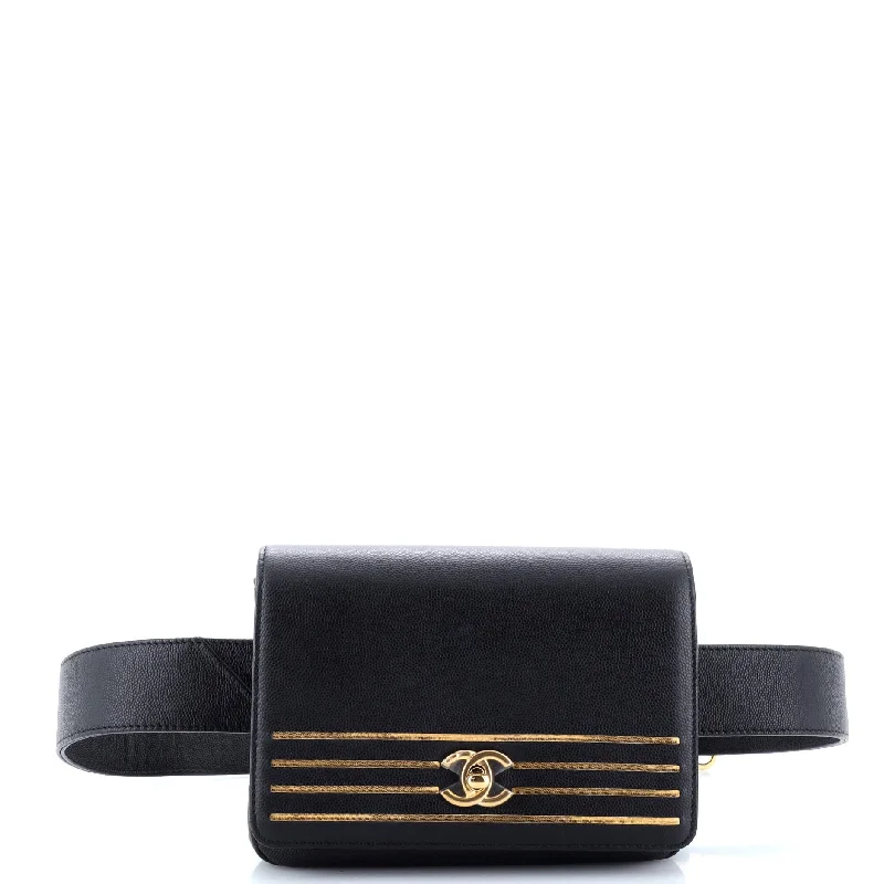 Captain Gold Waist Bag Embroidered Caviar Medium