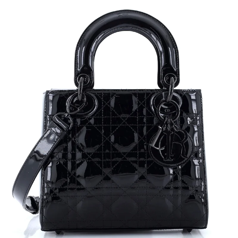 Lady Dior Bag Cannage Quilt Patent Small