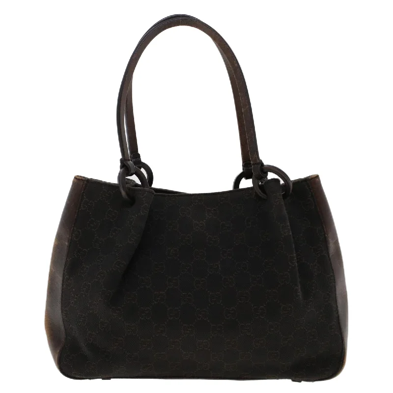 Ladies Gucci Dionysus bags with a chain - link shoulder strapGUCCI GG Canvas Tote Bag Canvas Leather Dark Brown  fm2491