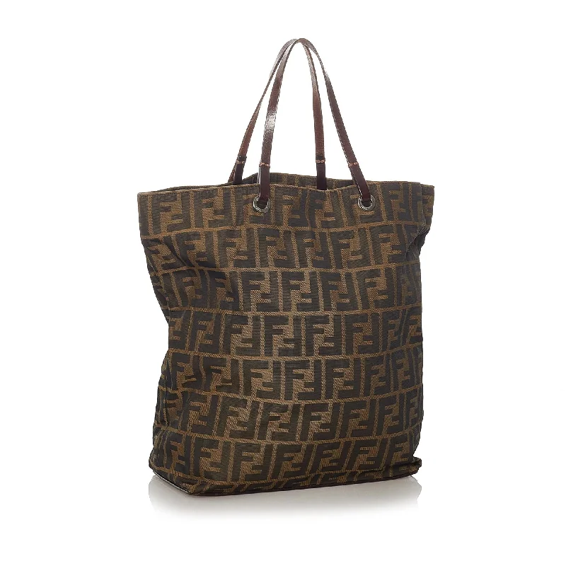 Fendi bags with a Bluetooth - enabled key finder for never losing keys againFendi Zucca Canvas Tote Bag (SHG-28309)