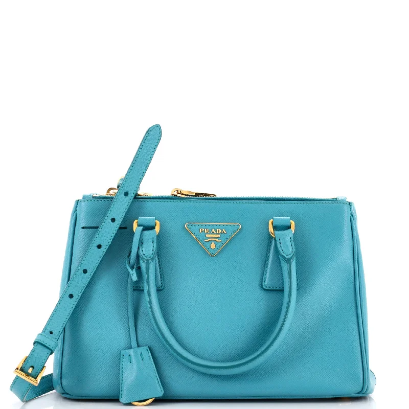 Double Zip Lux Tote Saffiano Leather Mini