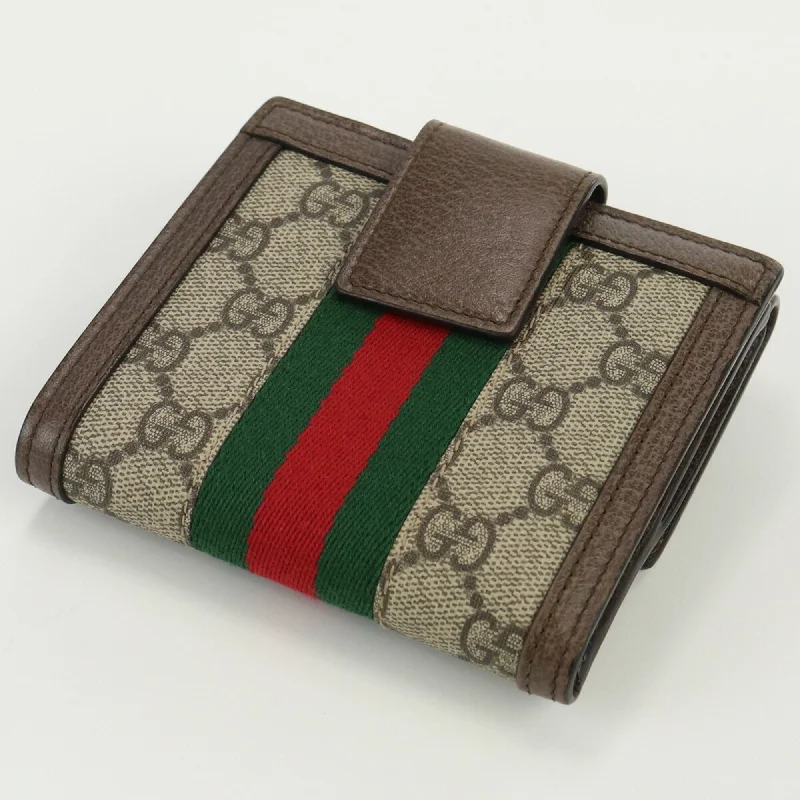 Gucci tote bags for women with a spacious interiorGUCCI GG French Flap Ophidia 523173 96IWG 8745 Bifold Wallet Supreme Women's