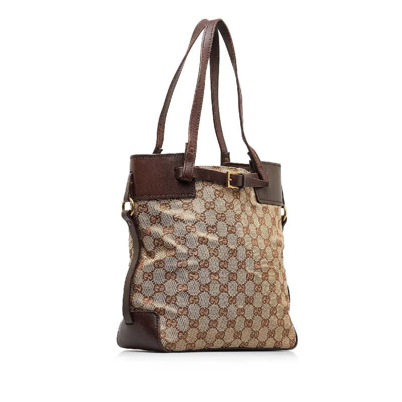 Gucci handbags for women with a back - zip pocketGucci GG Canvas Tote Bag (SHG-fBmDQn)