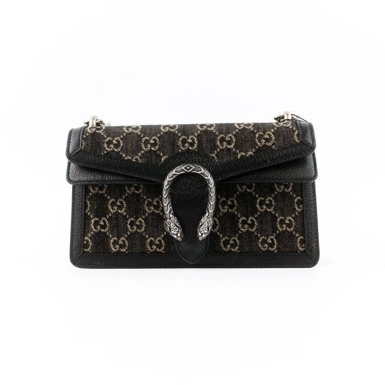 Gucci backpacks for women with a padded laptop compartmentGucci Dionysus Small Bag Black Monogram Canvas and Leather