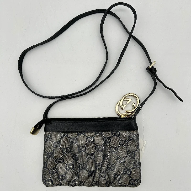 Ladies Gucci Dionysus bags with a star - shaped charmGucci Interlocking G GG Glitter Supreme Shoulder Bag Black Navy Blue