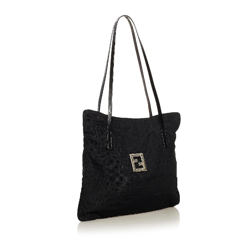 Fendi tote bags with a water - resistant lining for practicality during rainy daysFendi Zucca Canvas Tote Bag (SHG-35048)