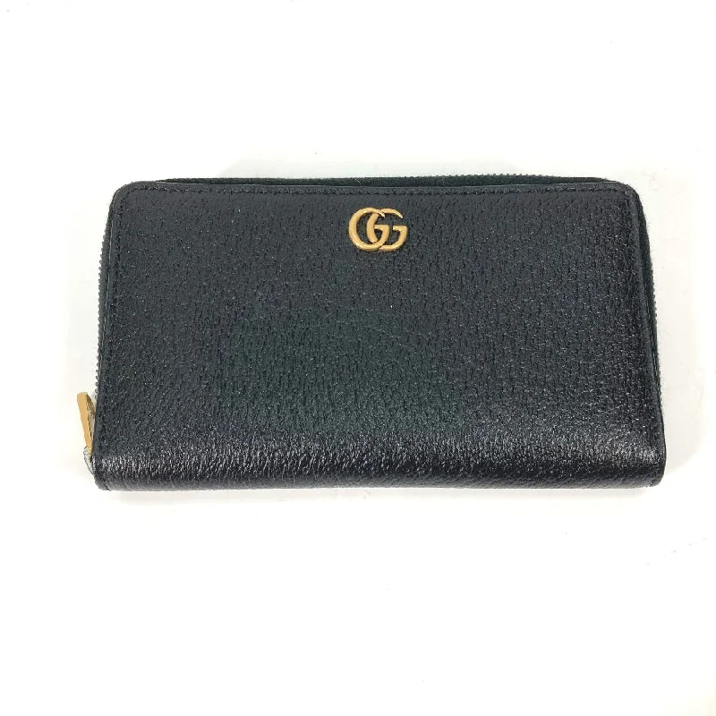 Women Gucci crossbody bags with a woven leather strapGUCCI Long Wallet Purse 699304 leather black Belt bag Waist bag GG mens Used