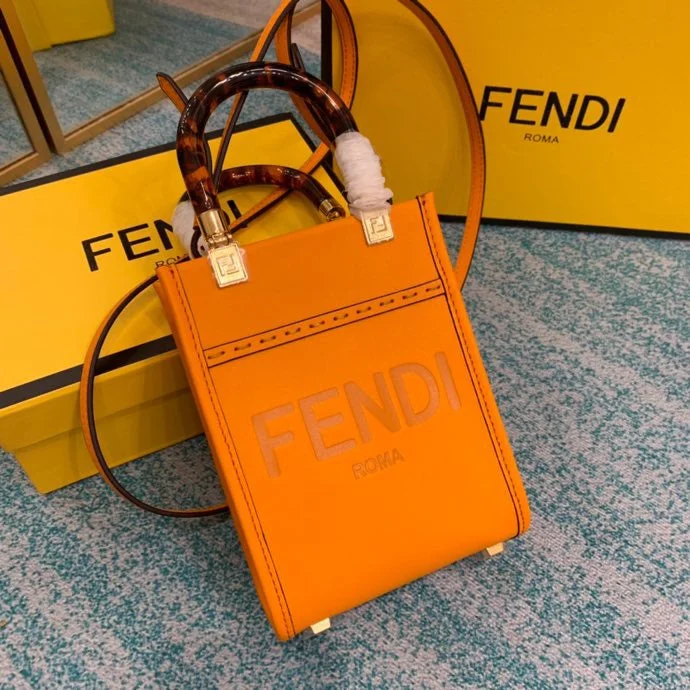 Fendi tote bags with a snap - button closure and a decorative charm for a fashionable and personalized lookWF - Fendi Bags - 502