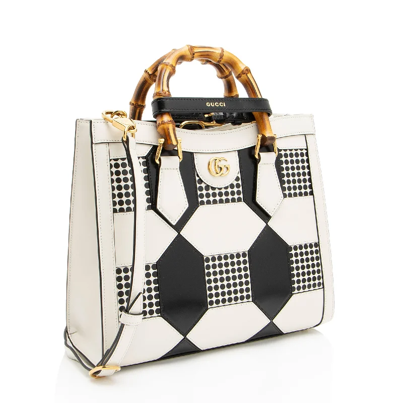 Women Gucci bags with interlocking G hardware for a classic lookGucci Calfskin Geometric Inlay Diana Small Tote (31a6lc)