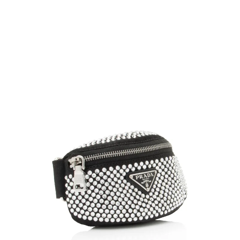 Prada Crystal Embellished Mini Wrist Pouch 9KrVut