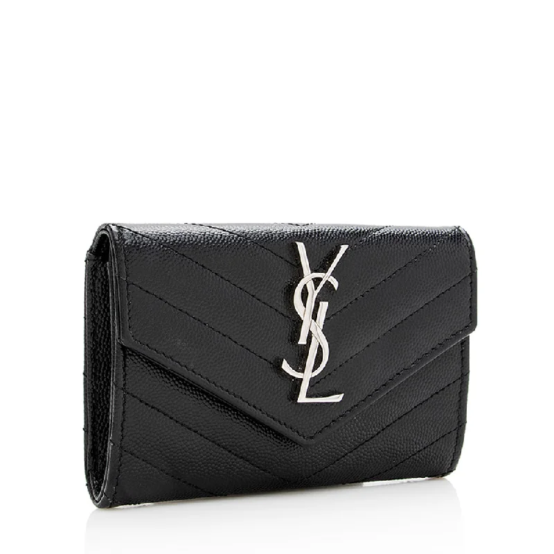 Saint Laurent Matelasse Grain de Poudre French Wallet 19016