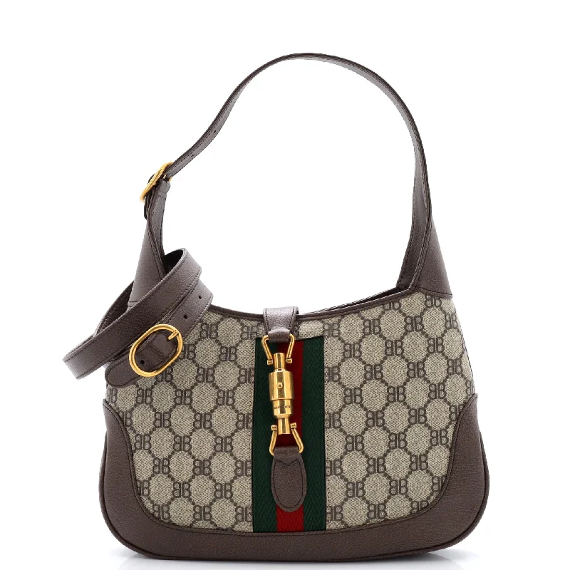 x Gucci The Hacker Project Jackie 1961 Hobo BB Coated Canvas Small