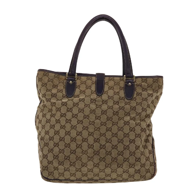 Women Gucci Sylvie bags with a leather - wrapped handleGUCCI GG Canvas Jackie Tote Bag Beige Purple  49056