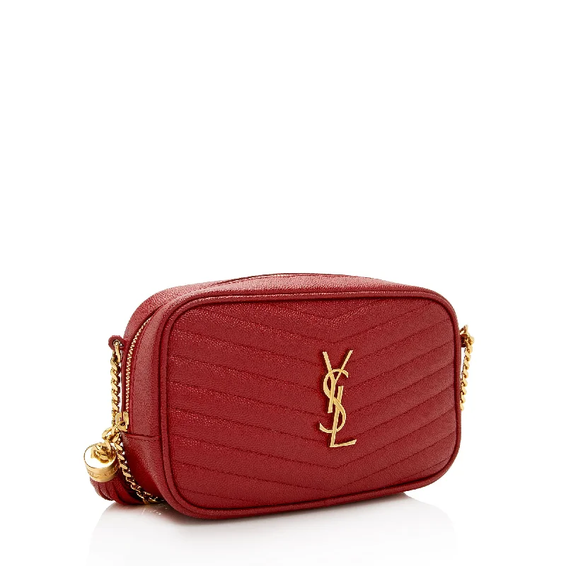 Saint Laurent Matelasse Grain de Poudre Lou Mini Camera Bag 22432