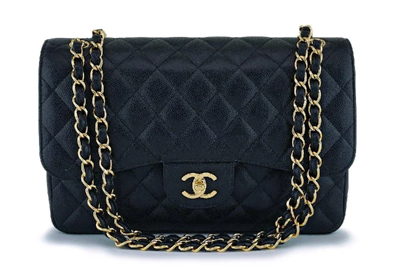 Chanel New Arrival Handbag with Gold HardwareChanel Black Caviar Jumbo Classic Double Flap Bag GHW