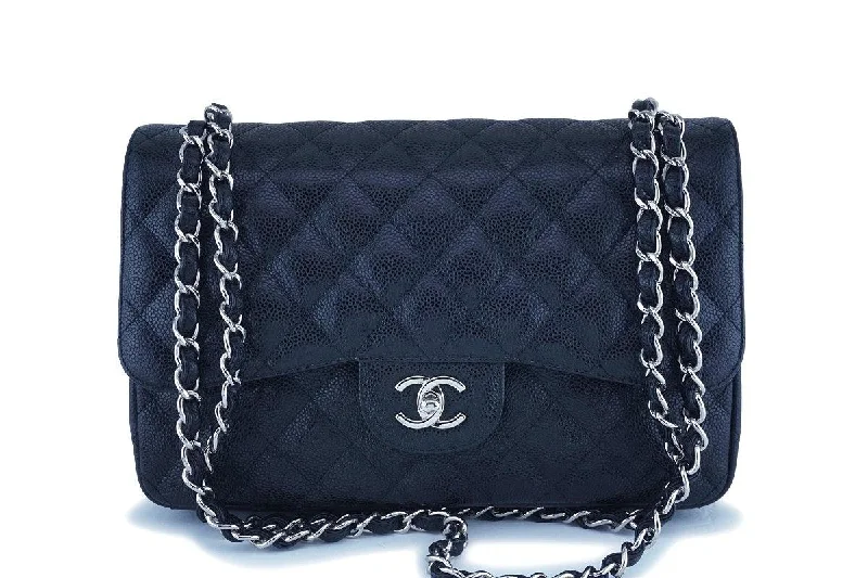 Chanel All - Match Handbag for Versatile StylingChanel Black Caviar Jumbo Classic Double Flap Bag SHW