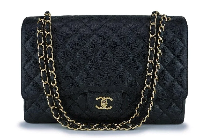 Chanel New Arrival Handbag with Gold HardwareChanel Black Caviar Maxi Classic Flap Bag GHW