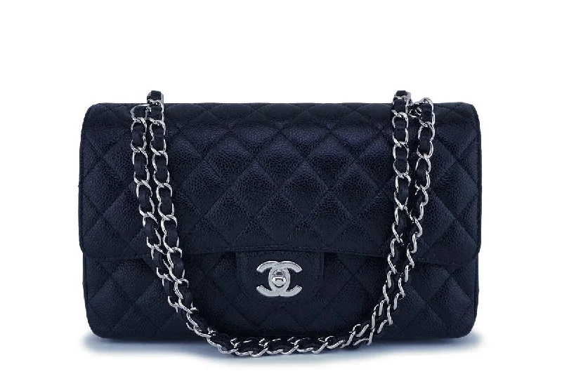 Chanel All - Match Handbag for Versatile StylingChanel Black Caviar Medium Classic Double Flap Bag SHW