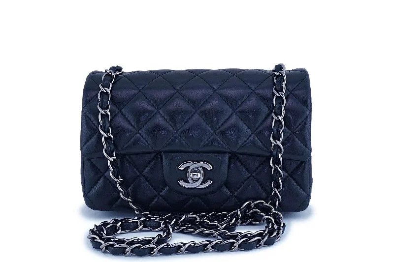 Chanel Quilted Leather Shoulder Bag for FashionistasChanel Black Lambskin Rectangular Classic Flap Bag RHW