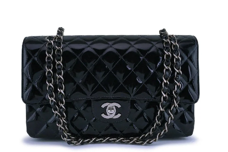 Chanel Lightweight Handbag for Daily ErrandsChanel Black Patent Medium Classic Double Flap Bag SHW