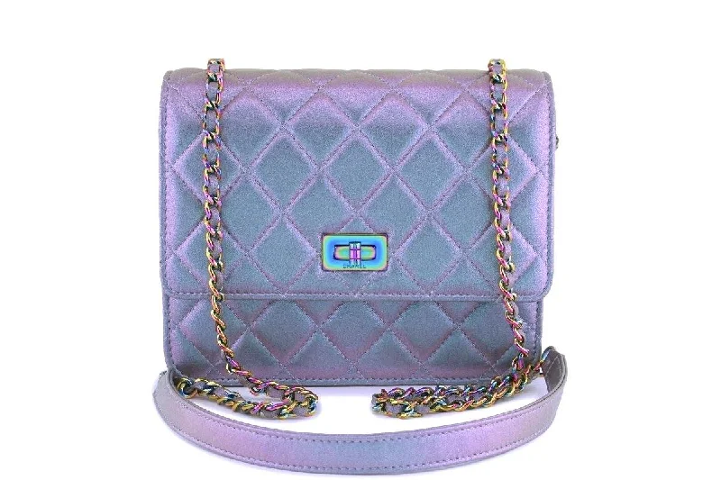 Chanel Chain Strap Handbag for Everyday UseChanel Iridescent Purple Mermaid Reissue Wallet on Chain WOC Mini Bag