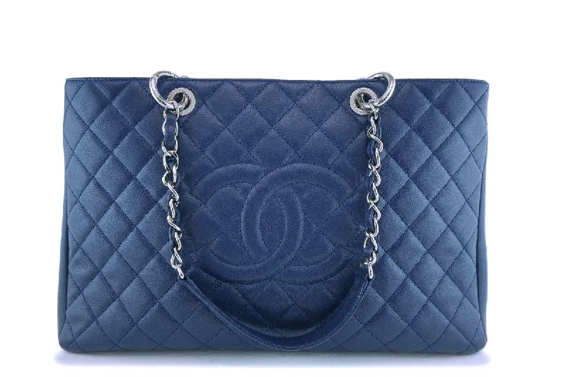 Chanel New Arrival Handbag with Gold HardwareChanel Navy Blue Caviar Grand Shopper Tote XL Bag SHW