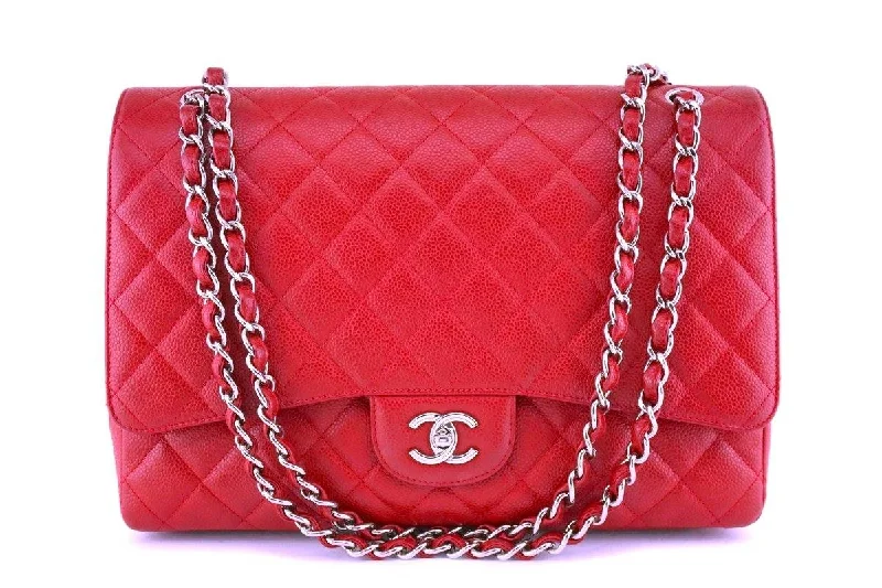 Chanel Small Crossbody Bag for TravelChanel Red Caviar Maxi Classic Flap Bag SHW