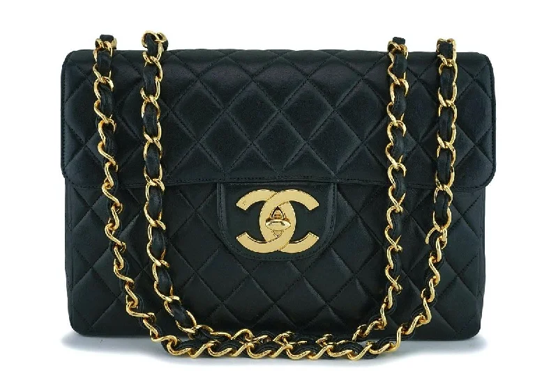 Chanel Colorful Handbag for Spring OutfitsChanel Vintage Black Lambskin Jumbo Classic Flap Bag 24k GHW