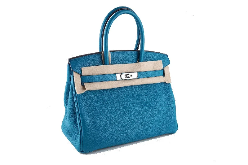 Hermes Birkin Bag, 30cm Blue Izmir Togo PHW "Q" Stamp Rare