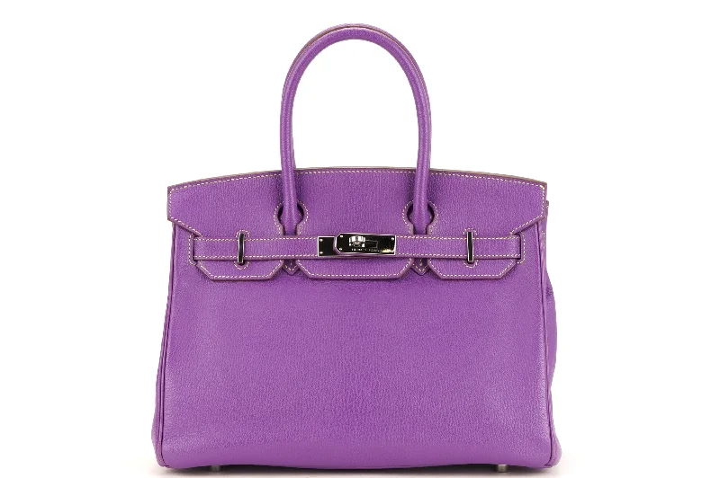 HERMES BIRKIN 30CM HSS (STAMP P 2012) PARMA COLOR CHEVRE LEATHER SILVER HARDWARE, WITH LOCK, KEYS, DUST COVER & BOX