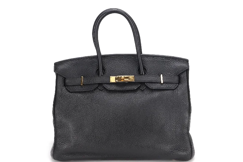 HERMES BIRKIN 35 [STAMP P (YEAR 2012)] BLACK TOGO LEATHER GOLD HARDWARE, WITH LOCK, KEYS & DUST COVER