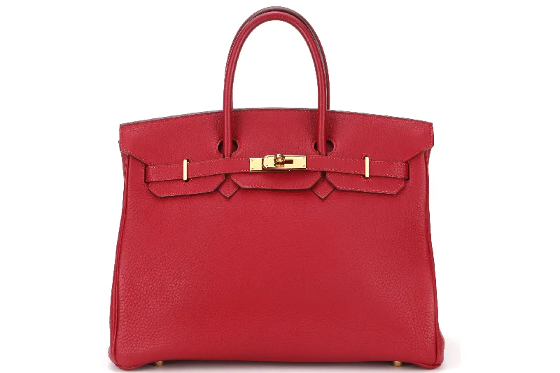 HERMES BIRKIN 35 (STAMP G) ROUGE VERMILLON TOGO LEATHER GOLD HARDWARE, WITH LOCK, KEYS, RAINCOAT & DUST COVER