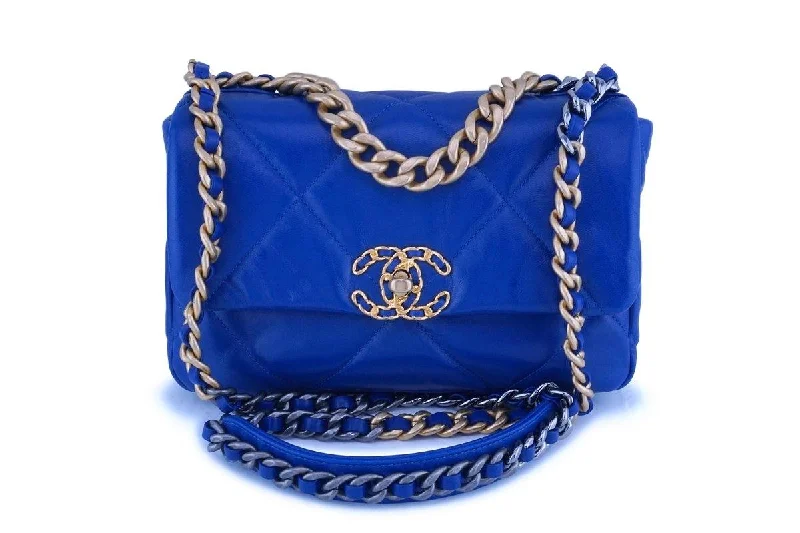 Chanel Chain Strap Handbag for Everyday UseNIB 20P Chanel Blue Chanel 19 Small Flap Bag GHW