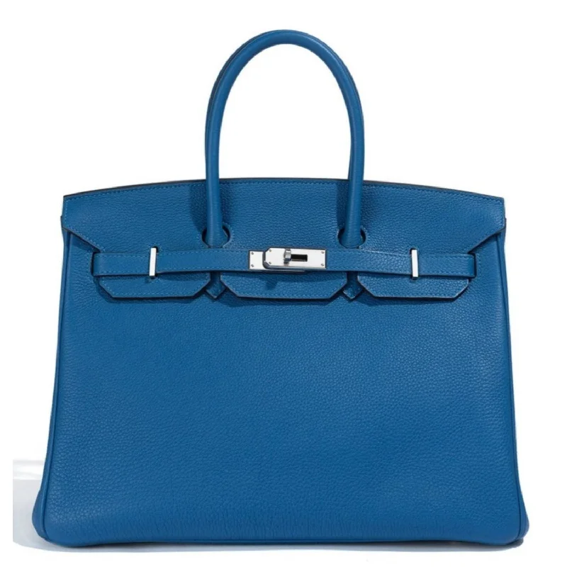 Birkin 35 Blue Mykonos PHW