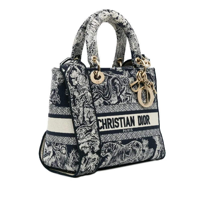 Contemporary Christian Dior handbags with a unique shapeDior Medium Toile de Jouy Lady D-Lite (fxD3ux)