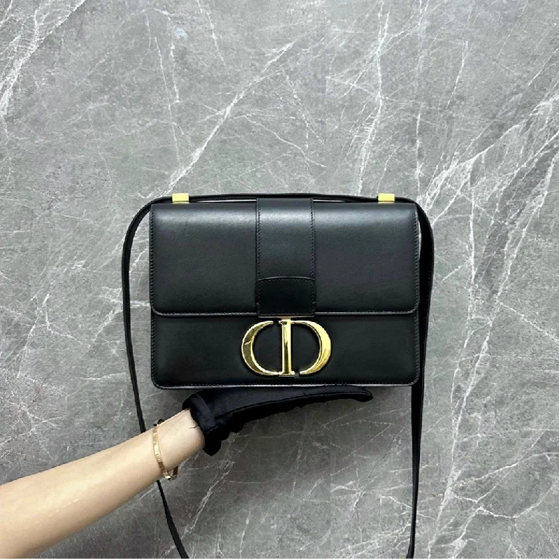 Christian Dior bags with a zip - top closure and multiple compartmentsMontaigne 30 Black Box Calfskin Leather Bag