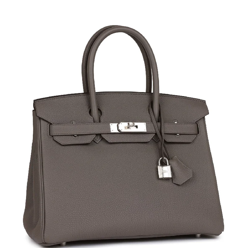 Hermes Birkin 30 Etain Togo Palladium Hardware