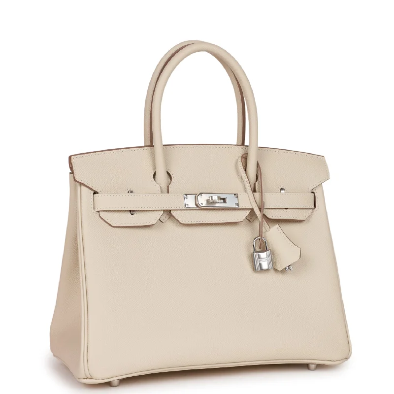 Hermes Birkin 30 Craie Epsom Palladium Hardware